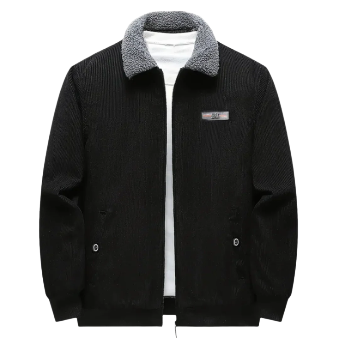 Herren-Cordjacke mit Fleece-Futter für den Winter