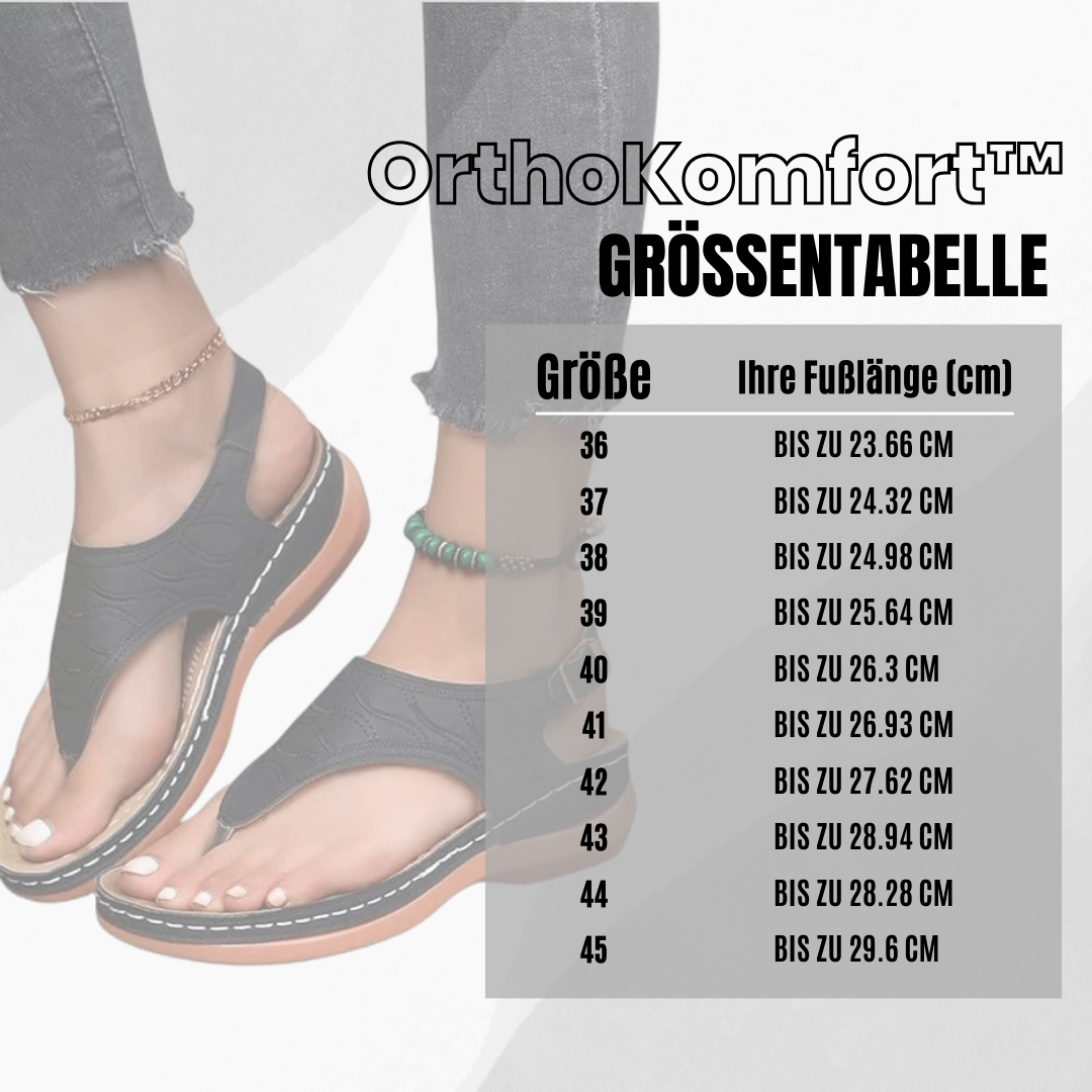 OrthoKomfort - ergonomische schmerzlindernde Komfort-Sandalen für Damen