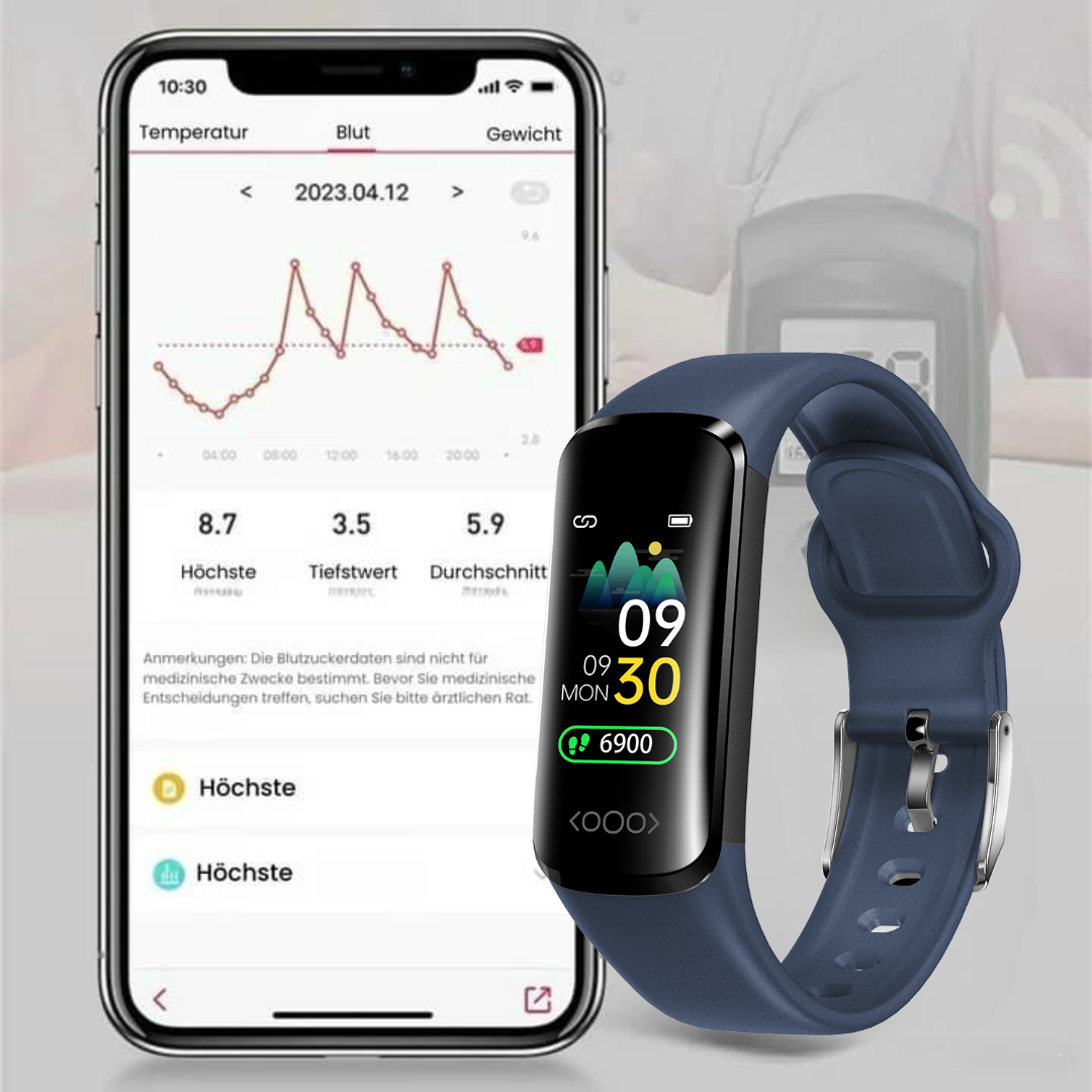 HikeHub - Healthtec Gesundheits-Smartwatch